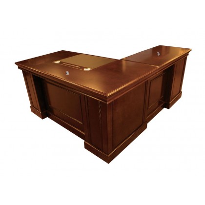 71"W Rectangular Veneer Executive Desk